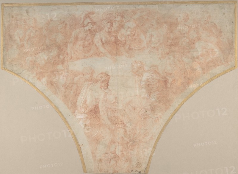 Apple of Discord Thrown by Eris at the Marriage of Peleus and Thetis: Study for Fresco in the Hall of Henri II at Fountainebleau, 1504-70.