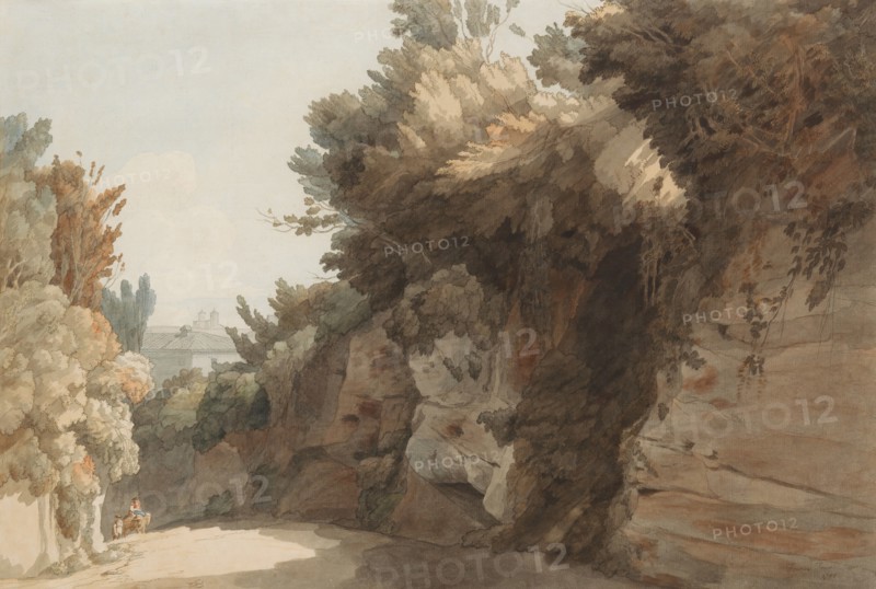 A View Near the Arco Scuro, Looking Towards the Villa Medici, Rome, 1785.