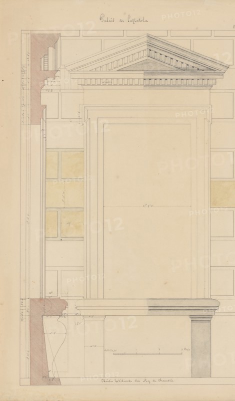 Exterior Window Bay from the Farnese Palace of Caprarola, Preparatory Study for the 'Oeuvres Complètes de Jacques Barozzi de Vignole', 1815-23.