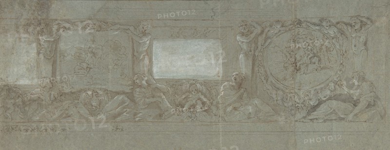 Design for a Wall Decoration with the Sacrifice of Abraham and the Flight into Egypt, ca. 1600-1647.
