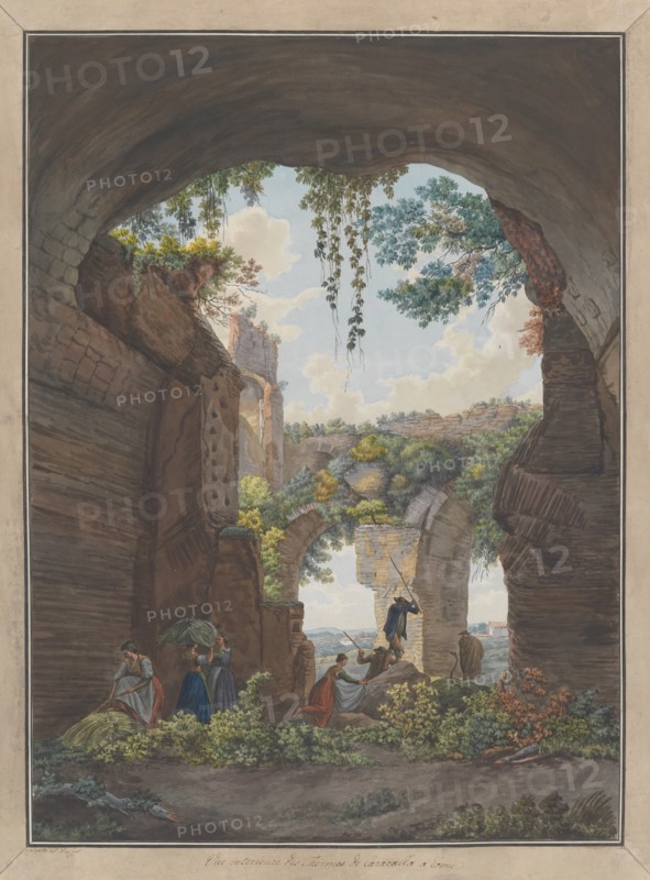 Interior of the Baths at Caracalla, ca. 1780.