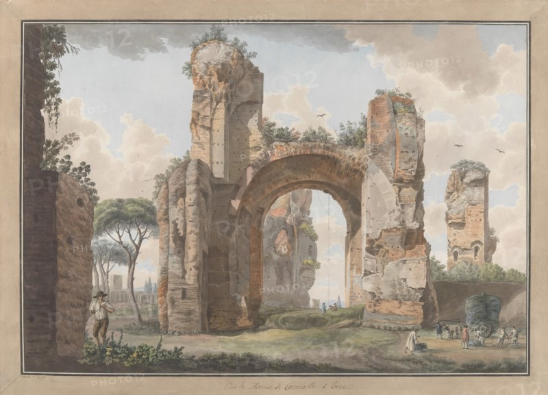Interior of the Baths at Caracalla, ca. 1780.