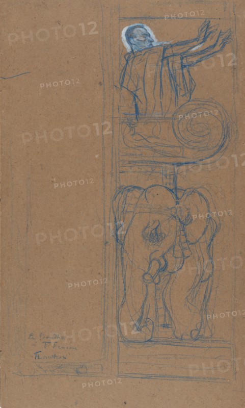 Preliminary Design for the Playbill to "Le Chariot de Terre Cuite", 1894.