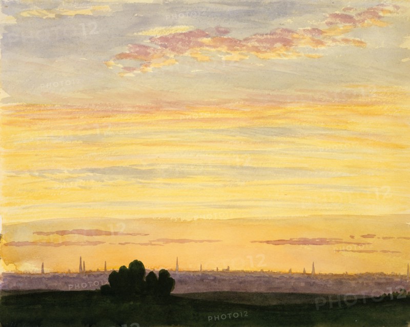 City and Sunset, .