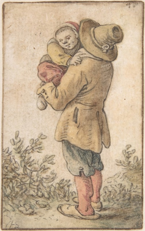 Peasant with Child, 17th century.