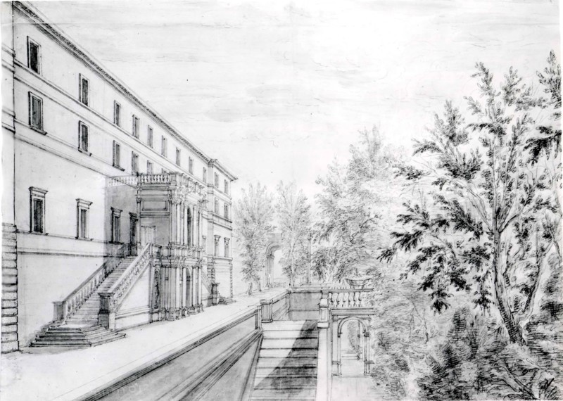 View of the Garden Terrace of the Villa d'Este at Tivoli, 1643-44.