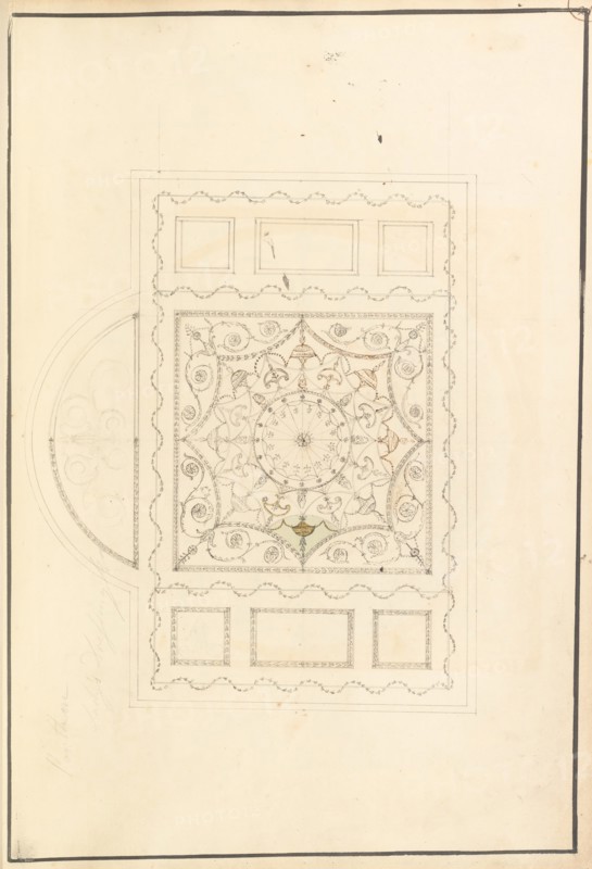 Design for Ceiling of Ladies' Dressing Room at the Pantheon, Oxford Street, London, ca. 1770.