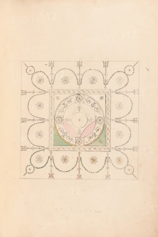 Design for the Ceiling of a Bedchamber at Goodwood House, Sussex, ca. 1800.