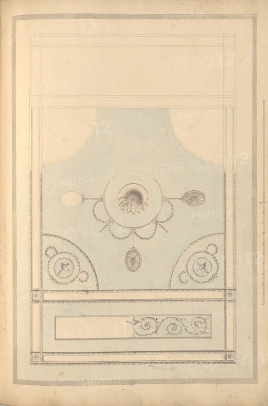 Design for Drawing Room Ceiling, Castlecoole, County Fermanagh, Ireland, ca. 1790-97.