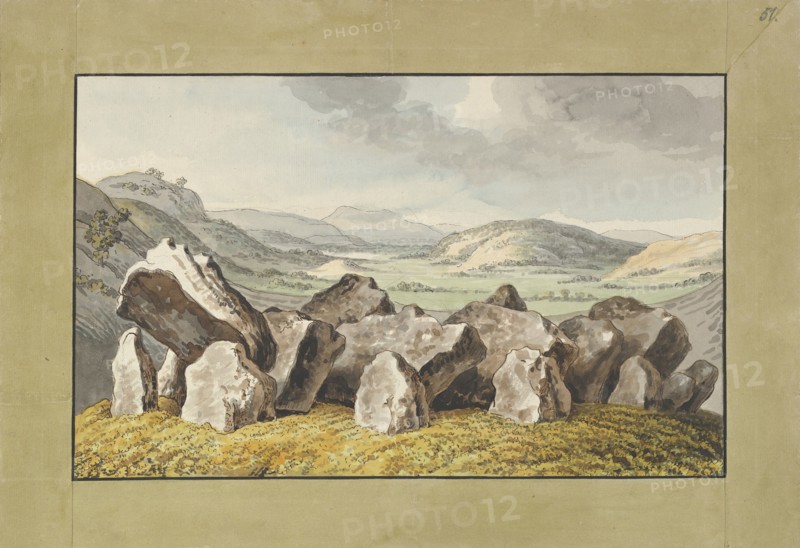A Prehistoric Stone Circle on a Mound, an Extensive Landscape Beyond, mid-18th-early 19th century.