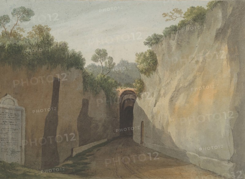 Entrance to the Grotto of Posillipo, Naples, 1778-79.