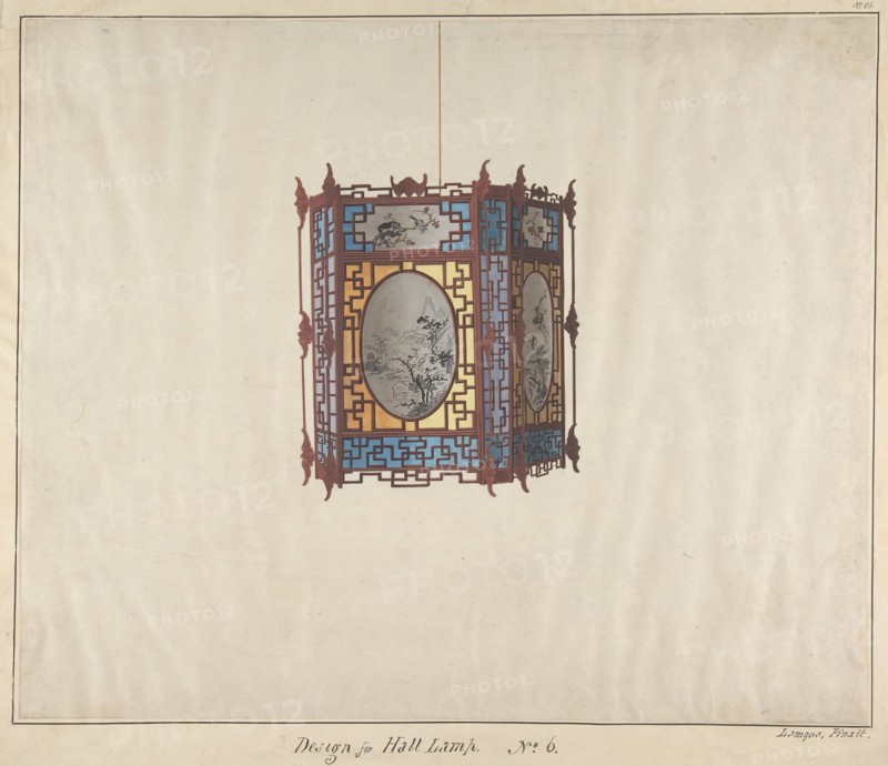 Design for a Hall Lamp No.6, ca. 1845.