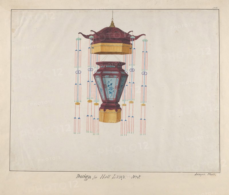 Design for a Hall Lamp, ca. 1800-1810 .