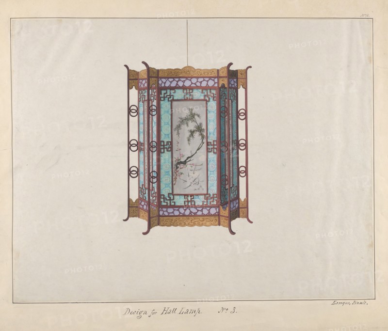 Design for a Hall Lamp, ca. 1800-1810 .