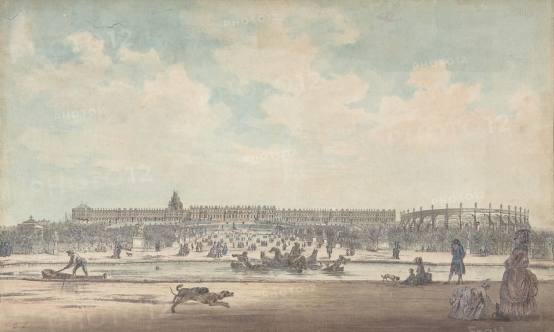 The Château de Versailles Seen from the Gardens, 1779.