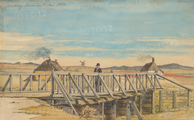 Landscape with a Bridge Near Mosbjerg, 1833.