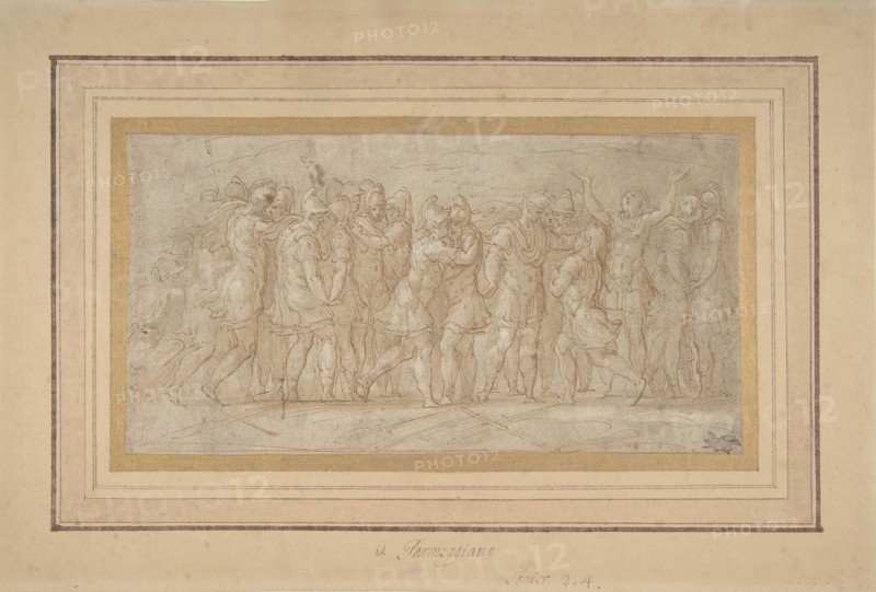 Roman or Greek Warriors Celebrating after a Victory., 1503-40.