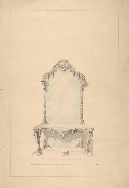 Design for Console Table, 1850-1904.