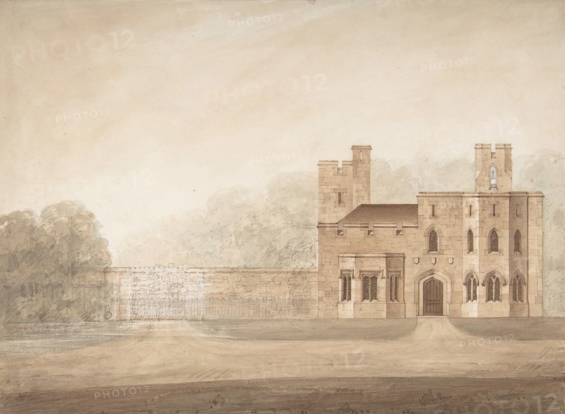 Design for Bishopsgate Lodge, at Windsor Castle, Berkshire, ca. 1820-30.