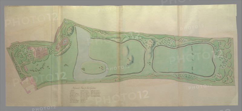 General Plan of the Gardens at Kew, 1763.