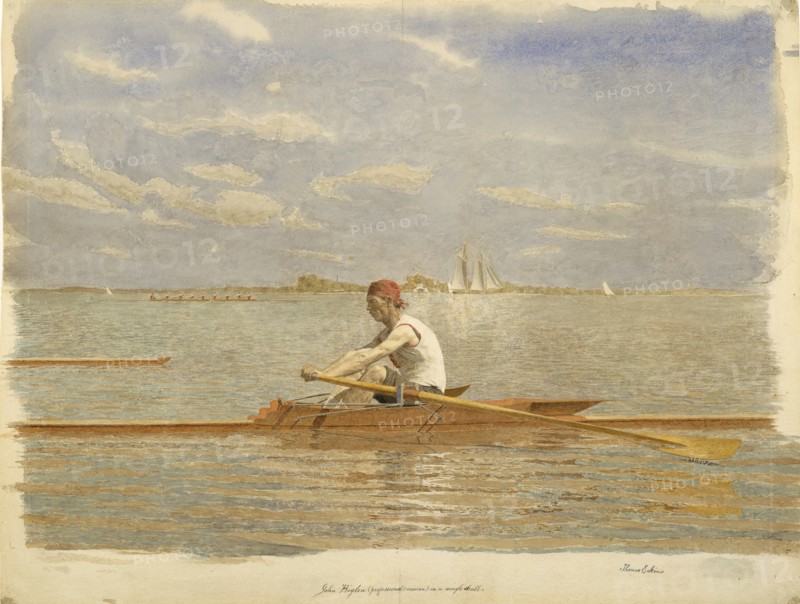John Biglin in a Single Scull, ca. 1873.