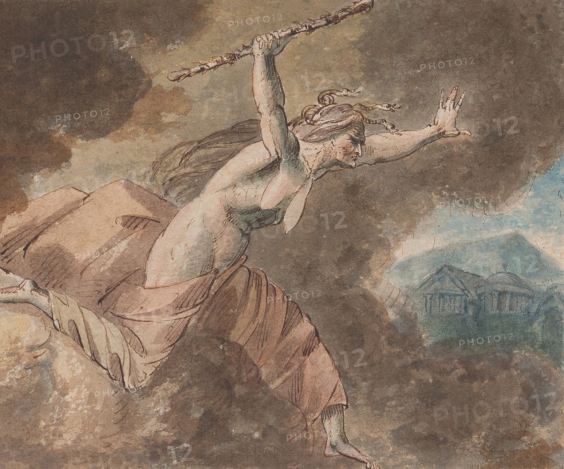 Envy from Ovid's "House of Envy" (Book II, lines 760-796) (recto); A naked woman (verso), 1770-80.