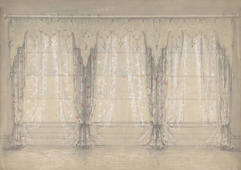 Design for a Wall with Three Windows, 1841-84.