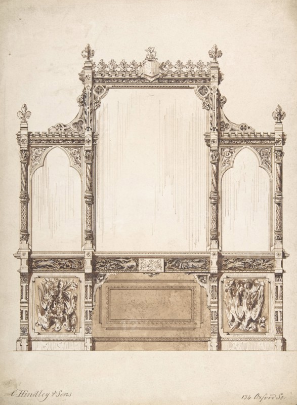 Design for Wall with Wooden Trim, 1841-84.
