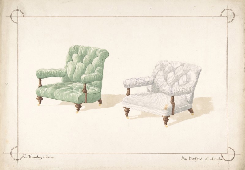 Designs for Two Chairs, 1841-84.