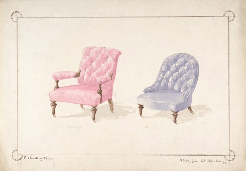 Designs for Two Chairs, 1841-84.