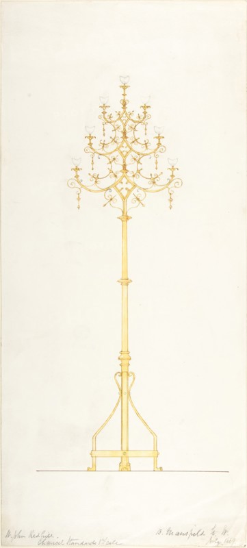 Design for Church Lamp Stand, 1889.