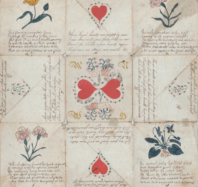 Valentine: Puzzle Purse, 1826.