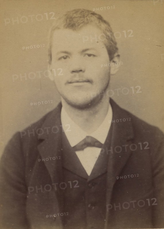 Baerisvuyl. Frédéric, Jean. 28 ans, né à Fribourg (Suisse). ébéniste. Anarchiste. 8/1/93., 1893.