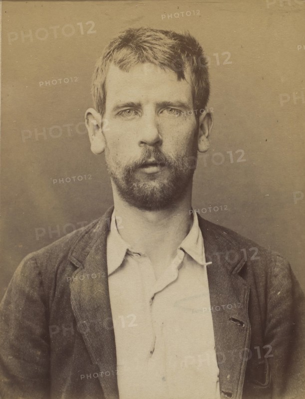 Foussard. Eugène. 26 ans, né le 7/12/67 à Dangeul (Sarthe). Peintre en bâtiment. Anarchiste. 2/7/94. , 1894.