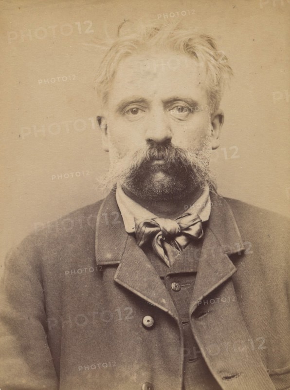 Baudart. Joseph, Philippe. 42 ans, né à Reims le 25/3/51. Boucher. Anarchiste. 15/3/94., 1894.