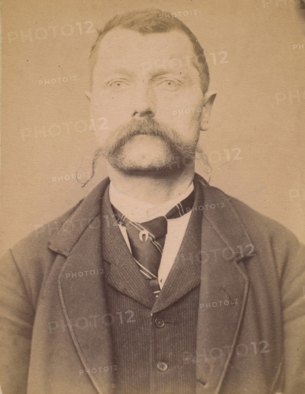Imhof. Louis, Alfred. 37 ans, né à Mex (Suisse). Journalier. Anarchiste. 1/3/94., 1894.