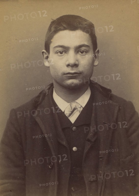 Mocquet. Georges, Gustave. 17 ans, né le 17/5/76 à Paris IXe. Tapissier. Anarchiste. 6/1/94., 1894.