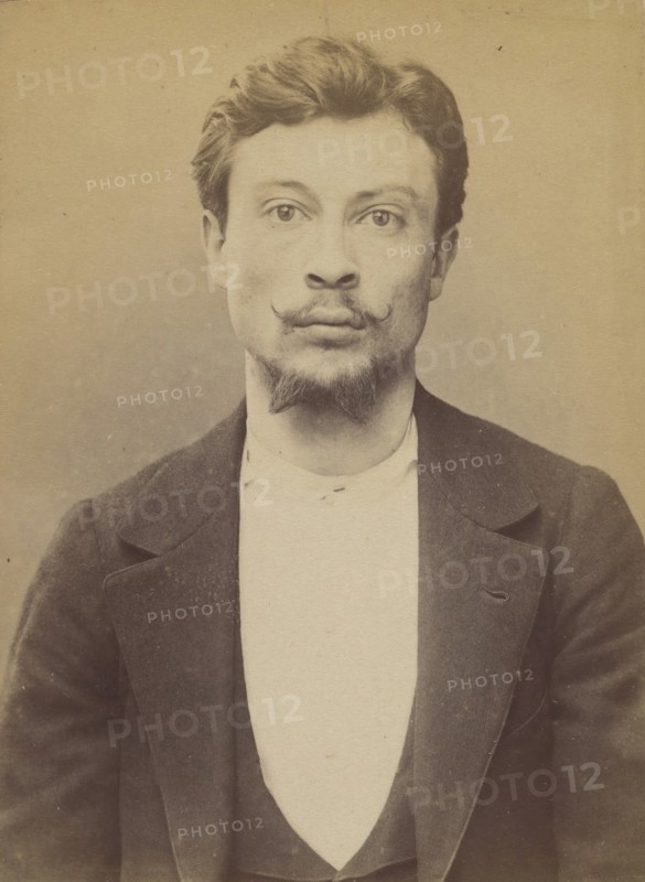 Bourbasquet. François. 25 ans, né le 11/3/69 à St Avé (Morbihan). Garçon coiffeur. Anarchiste. 2/7/94. , 1894.