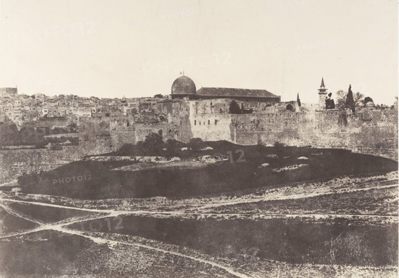 Jérusalem, Enceinte du Temple, Vue générale de la face Sud 1, 1854.