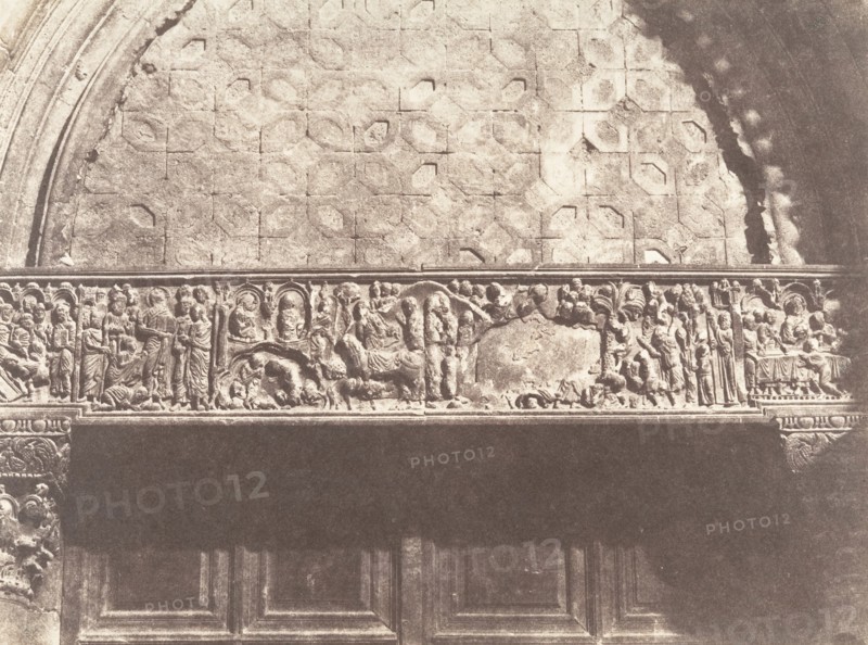 Jérusalem, Saint-Sépulcre, Bas-relief (porte d'entrée), 1854.