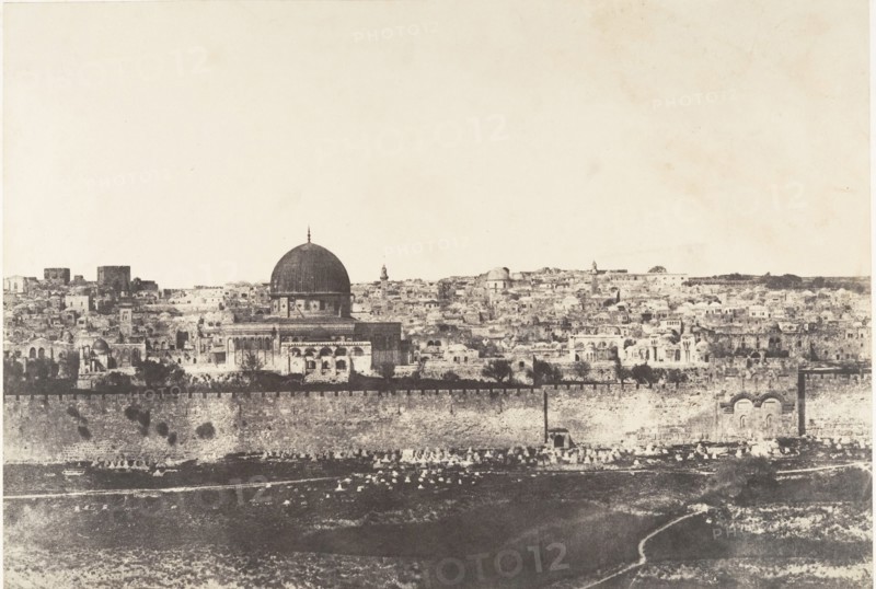 Jérusalem, Enceinte du Temple, Vue générale de la face Est, Pl. 2, 1854.