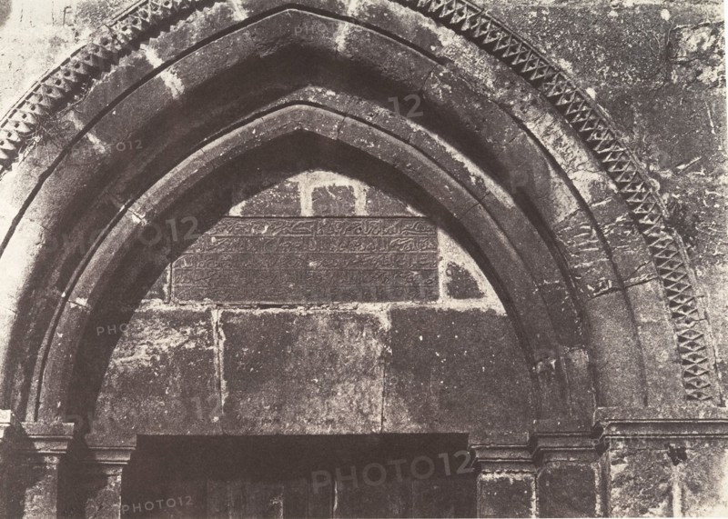Jérusalem, église Sainte-Anne, Détails du portail, 1854.