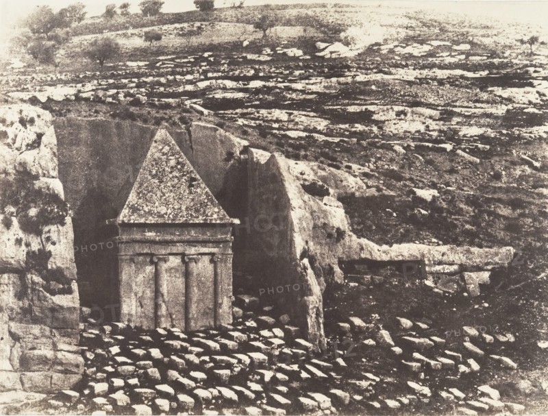 Jérusalem, Vallée de Josaphat, Tombeau de Zacharie, 1854.