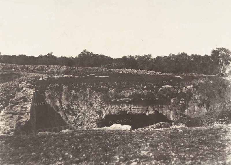 Jérusalem, Tombeau des rois de Juda, Cour extérieure, 1854.