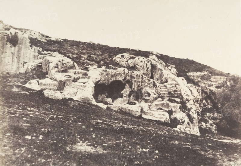 Jérusalem, Vallée de Hinnom, Tombeaux antiques, 1854.