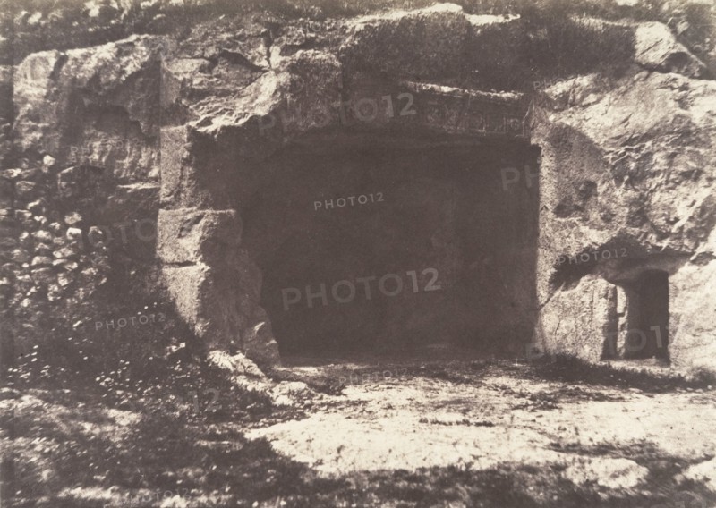 Jérusalem, Vallée de Hinnom, Retraite des Apôtres, 1854.