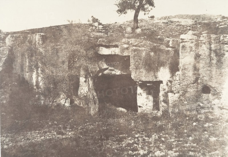 Jérusalem, Vallée de Josaphat, Grotte sépulcrale, 1, 1854.