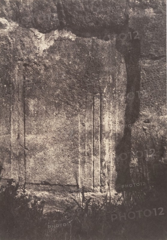 Jérusalem, Enceinte du Temple, Moulure judaïque formant pied-droit de l'une des portes romaines, 1854.