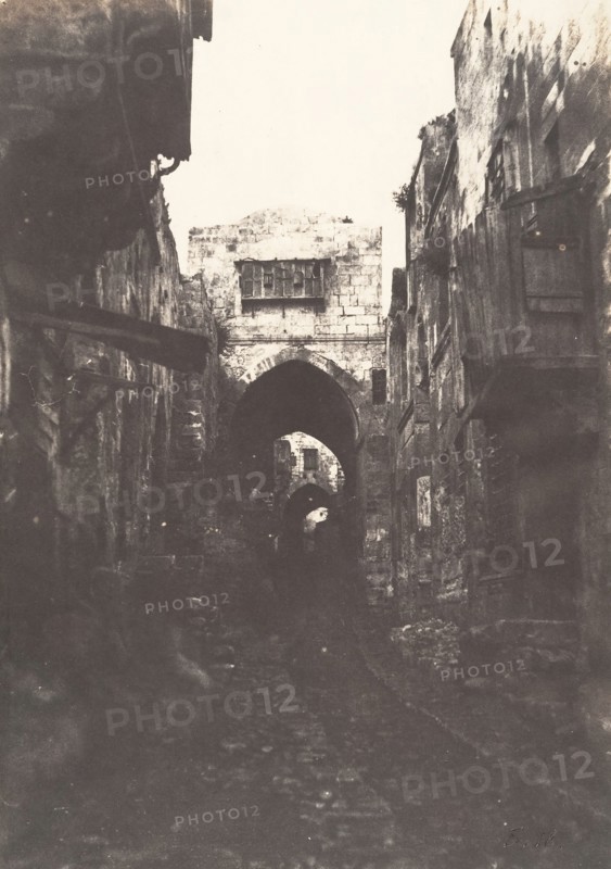 Jérusalem, Rue du quartier arabe, 2, 1854.