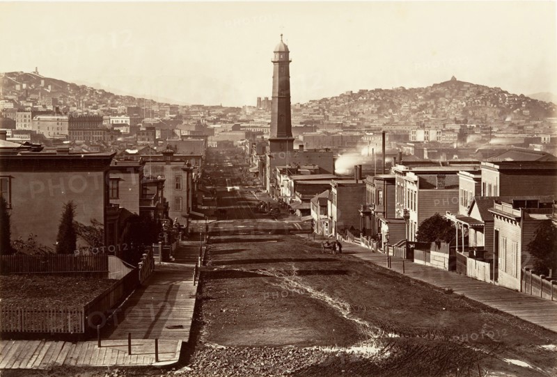 First Street, San Francisco, 1864, printed ca. 1876.